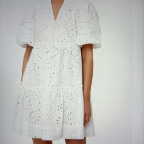 Tuckernuck Palmer White Eyelet Mini Dress XS - Picture 4 of 15